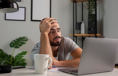 Man with hormone imbalance