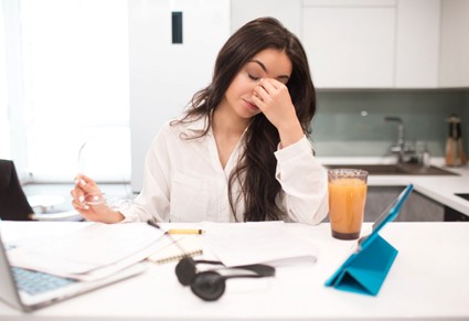 Woman with hormone imbalance
