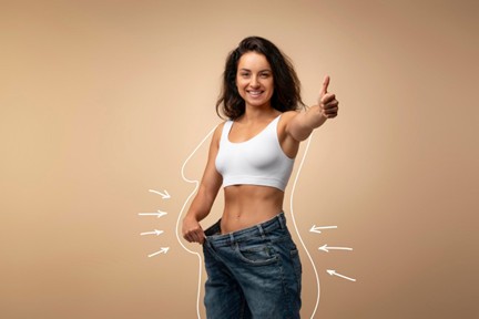 a slim woman after losing weight